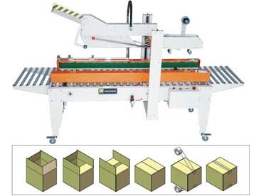 全自動封箱機:QXJ5050全自動折蓋封箱機